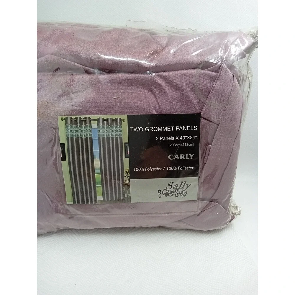 2 Sally Textile Drapery Panels